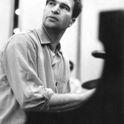 Dave Brubeck at piano, Columbia recording session (New York City, New York)