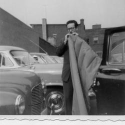 Paul Desmond blowing up air mattress