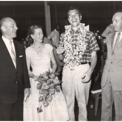 Dave Brubeck, Ambassador and Mrs. Gluck and Mr. Henry Smith (Colombo, Sri Lanka)