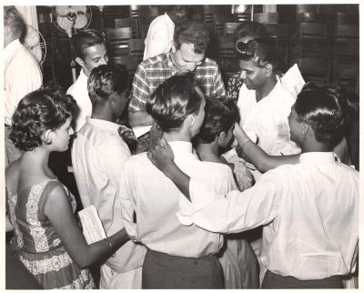 Dave Brubeck signing autographs ("Green House" in Colombo, Sri Lanka)