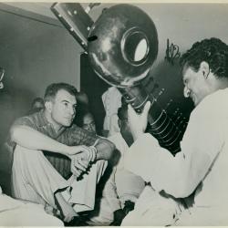 Dave Brubeck, Halim Abdul Jaffar Khan on sitar (India)