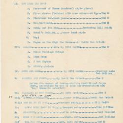 Concert notes for an Octet performance in San Jose, California