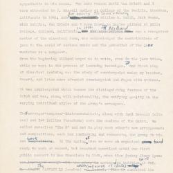 Early version of liner notes for Fantasy recording, "The Dave Brubeck Octet"