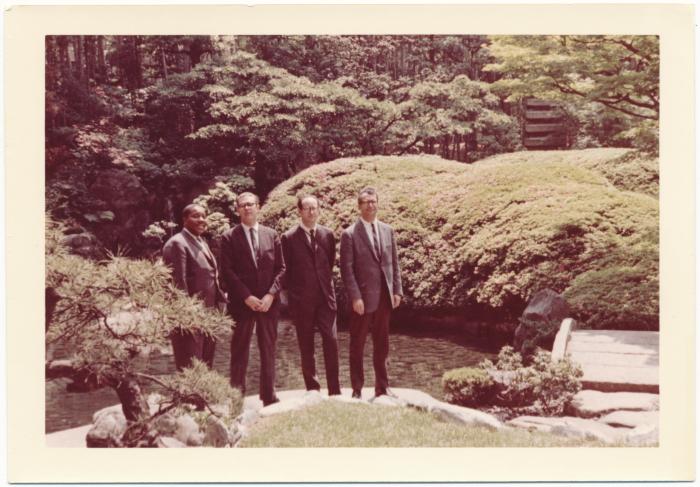 Dave Brubeck Quartet in formal garden (Kyoto, Japan)