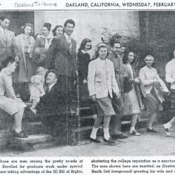 "Two Feminine War Veterans Enroll at Mills College," Oakland Tribune