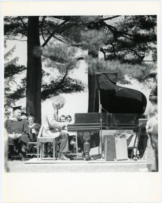 Dave Brubeck in performance at Catherine Brubeck's graduation (Simon's Rock School, Stockbridge, Massachusetts)