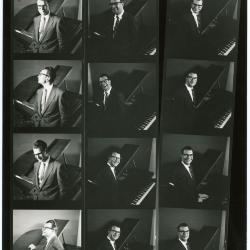 Dave Brubeck at piano during "Dave Digs Disney" recording session