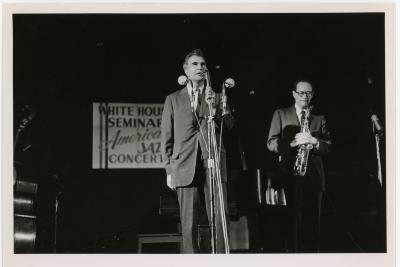 Dave Brubeck and Paul Desmond in performance at the White House Seminar American Jazz Concert