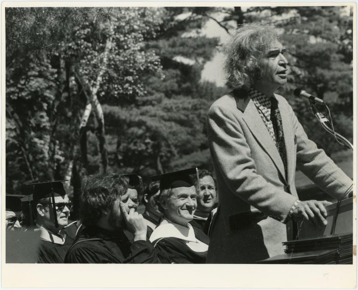 Dave Brubeck speaking at Catherine Brubeck's graduation (Simon's Rock School, Stockbridge, Massachusetts)
