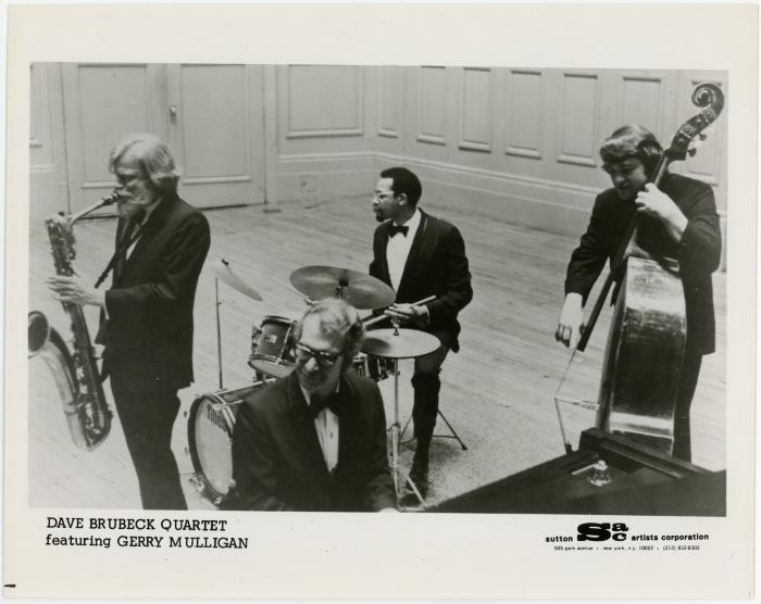 Dave Brubeck, Gerry Mulligan, Alan Dawson, Jack Six in performance