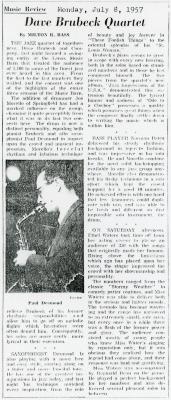 Milton R. Bass, "Dave Brubeck Quartet" (Lenox, Massachusetts)
