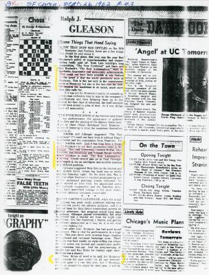 Ralph J. Gleason, "Some things that need saying (Real Ambassadors)," San Francisco Chronicle (California)