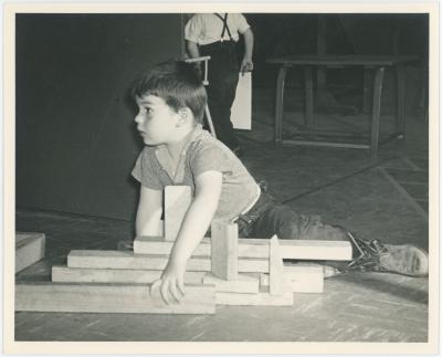 Chris Brubeck playing on lumber