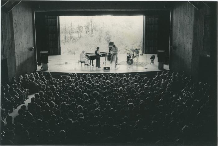 Dave Brubeck, Bobby Militello, Chris Brubeck, Randy Jones in performance "Jacob's Pillow" (Beckett, Massachusetts)