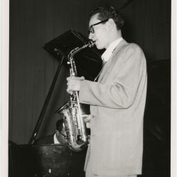 Dave Brubeck and Paul Desmond in performance (Wilson Auditorium, University of Cincinnati, Ohio)