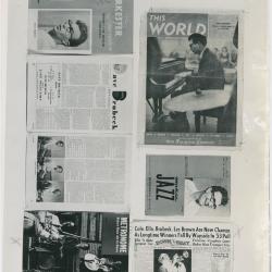 Collage of Dave Brubeck magazine articles