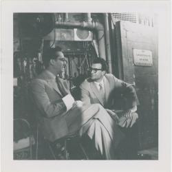 Dave Brubeck backstage with Steve Allen (New York City, New York)