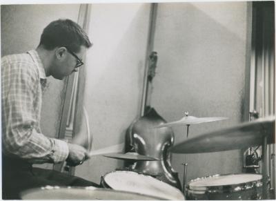Joe Morello in recording session #1 (New York City, New York [?])