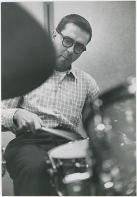 Joe Morello in recording session #4 (New York City, New York [?])