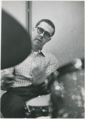 Joe Morello in recording session #3 (New York City, New York [?])