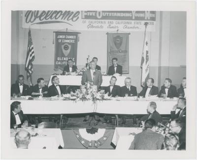 "Welcome! Five Outstanding Young Men of California -- Glendale Junior Chamber"
