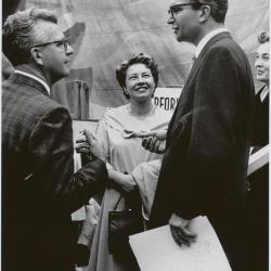 Dave Brubeck, Iola Brubeck, unidentified man and woman at Monterey Jazz Festival (Monterey, California)
