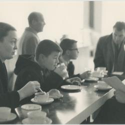 Dave Brubeck, Iola Brubeck, Darius Brubeck and Michael Brubeck breakfasting (United Kingdom)