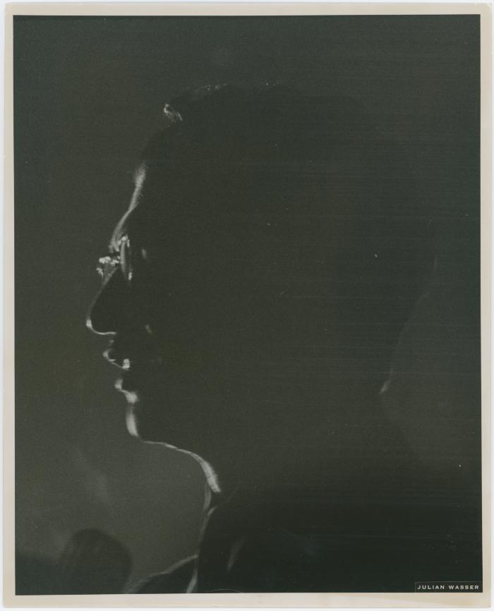 Dave Brubeck, profile silhouette (Sheraton Park Hotel, Washington, D.C.)