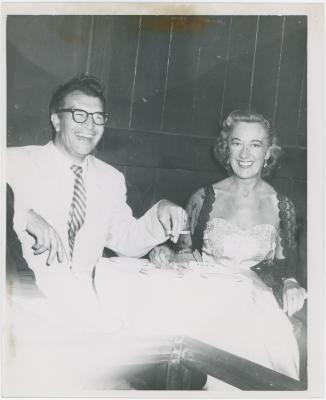 Dave Brubeck (with cigarette), Marian McPartland #1 (Basin Street, New York City, New York)