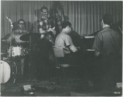 Dave Brubeck, Paul Desmond, Norman Bates, Joe Morello in performance