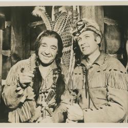 John Hart and Wallace Beery, Jr., in Candian TV dramatization of "Deerslayer"