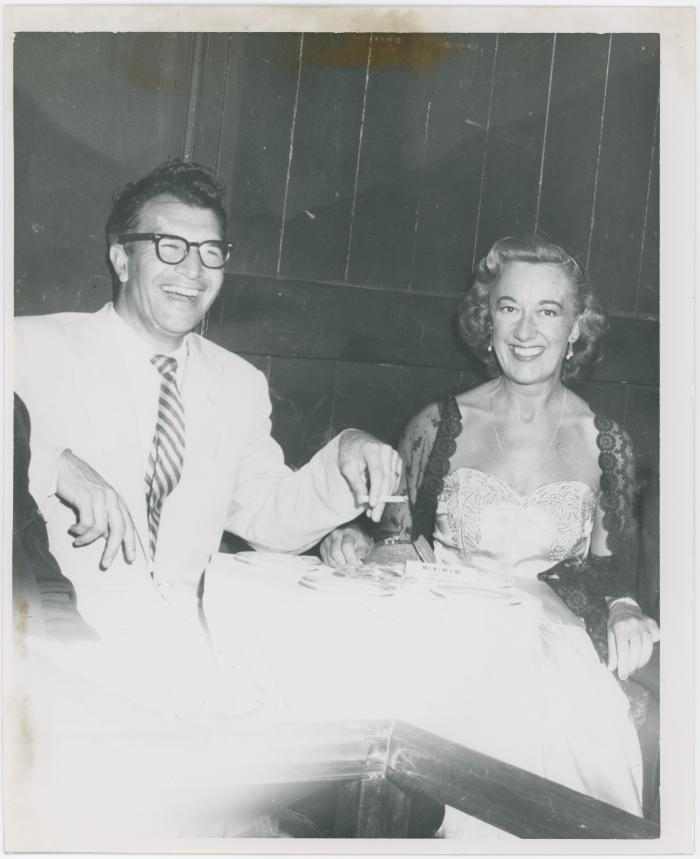 Dave Brubeck (with cigarette), Marian McPartland #1 (Basin Street, New York City, New York)