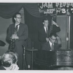 Paul Desmond, Norman Bates, and Dave Brubeck in performance at The Black Hawk (San Francisco, California)