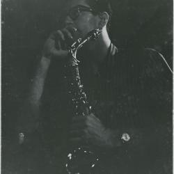Paul Desmond in performance (8x10 cardboard mounted; credit: John A. Rotnem, Hollywood )