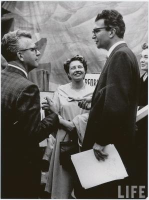 Dave Brubeck, Iola Brubeck, unidentified man and woman at Monterey Jazz Festival (Monterey, California)