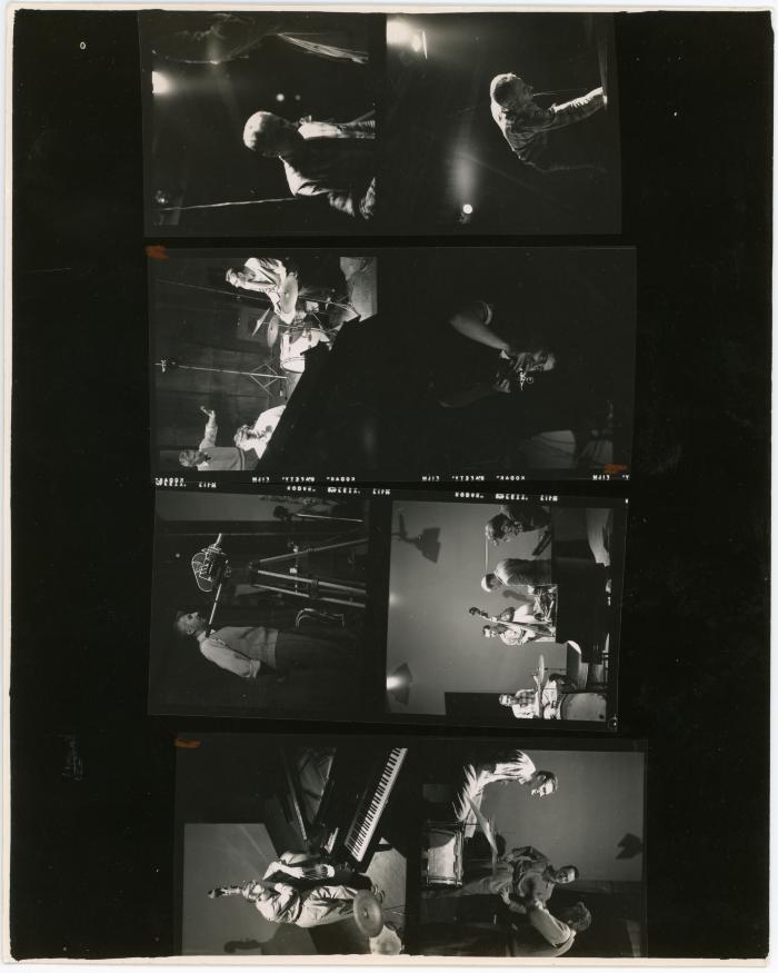 Dave Brubeck, quartet members, Gjon Mili and others -- Gjon Mili film project, "Stompin for Mili" (New York City, New York)
