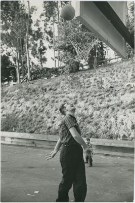 Dave Brubeck playing basketball