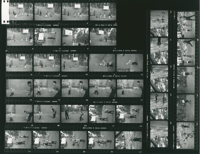 Dave Brubeck and family playing basketball