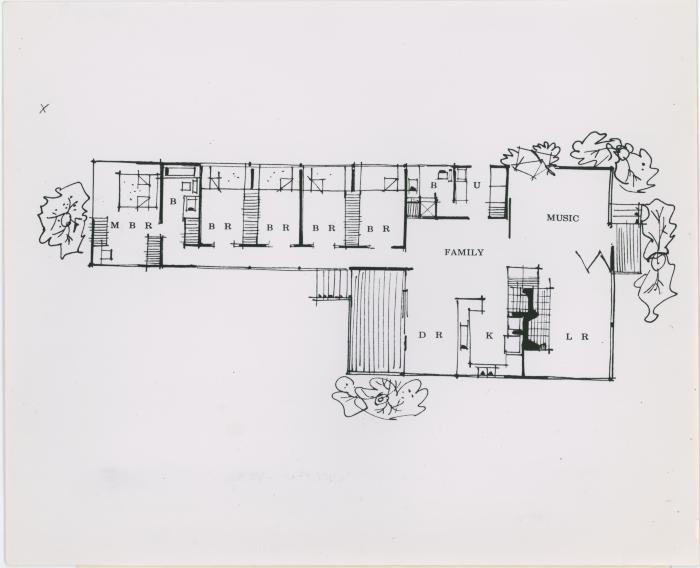 Floor plan of Brubeck's Oakland home (Oakland, California)