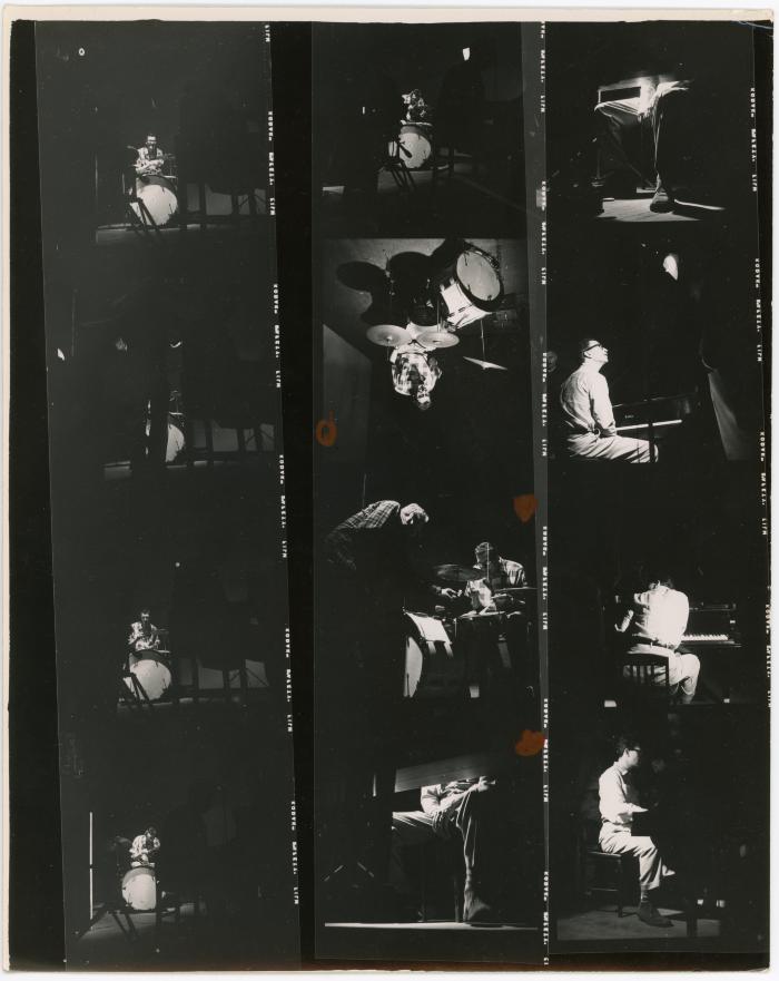 Dave Brubeck, quartet members, Gjon Mili and others -- Gjon Mili film project, "Stompin for Mili" (New York City, New York)