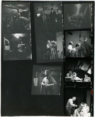 Dave Brubeck, quartet members, Gjon Mili and others -- Gjon Mili film project, "Stompin for Mili" (New York City, New York)