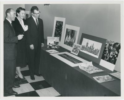 Dave Brubeck, and Iola Brubeck with unidentified man (San Francisco, California)
