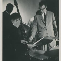 Dave Brubeck, Joe Morello, Eugene Wright in rehearsal