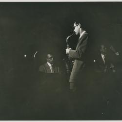 Dave Brubeck, Paul Desmond, and Bob Bates in performance