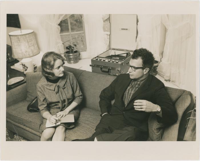 Dave Brubeck and unidentified female interviewer