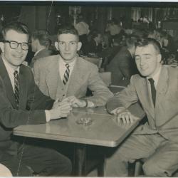 Dave Brubeck and two unidentified male fans at the Black Hawk (San Francisco, California)
