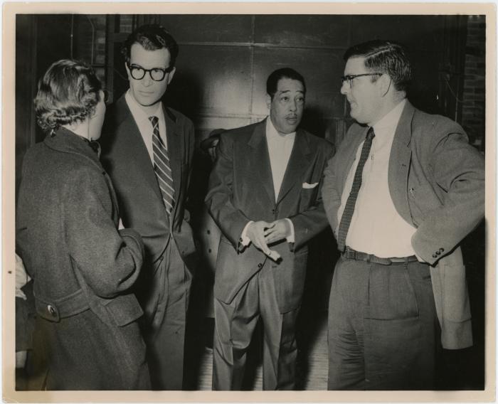 Dave Brubeck, Duke Ellington, unidentified man and woman