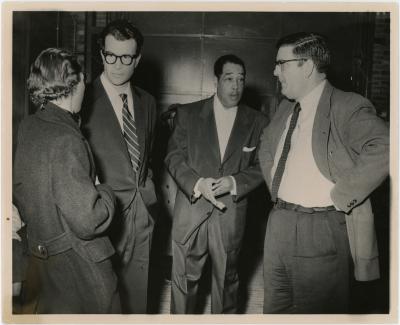 Dave Brubeck, Duke Ellington, unidentified man and woman