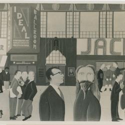 Oscar De Mejo painting "Jesus' Visit to New York," featuring Dave Brubeck (New York City, New York)