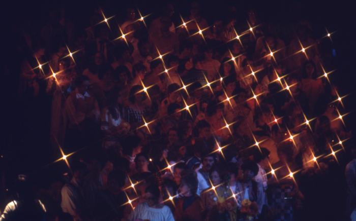 Christmas lights in "La Fiesta de la Posada" performance (Albuquerque, New Mexico)